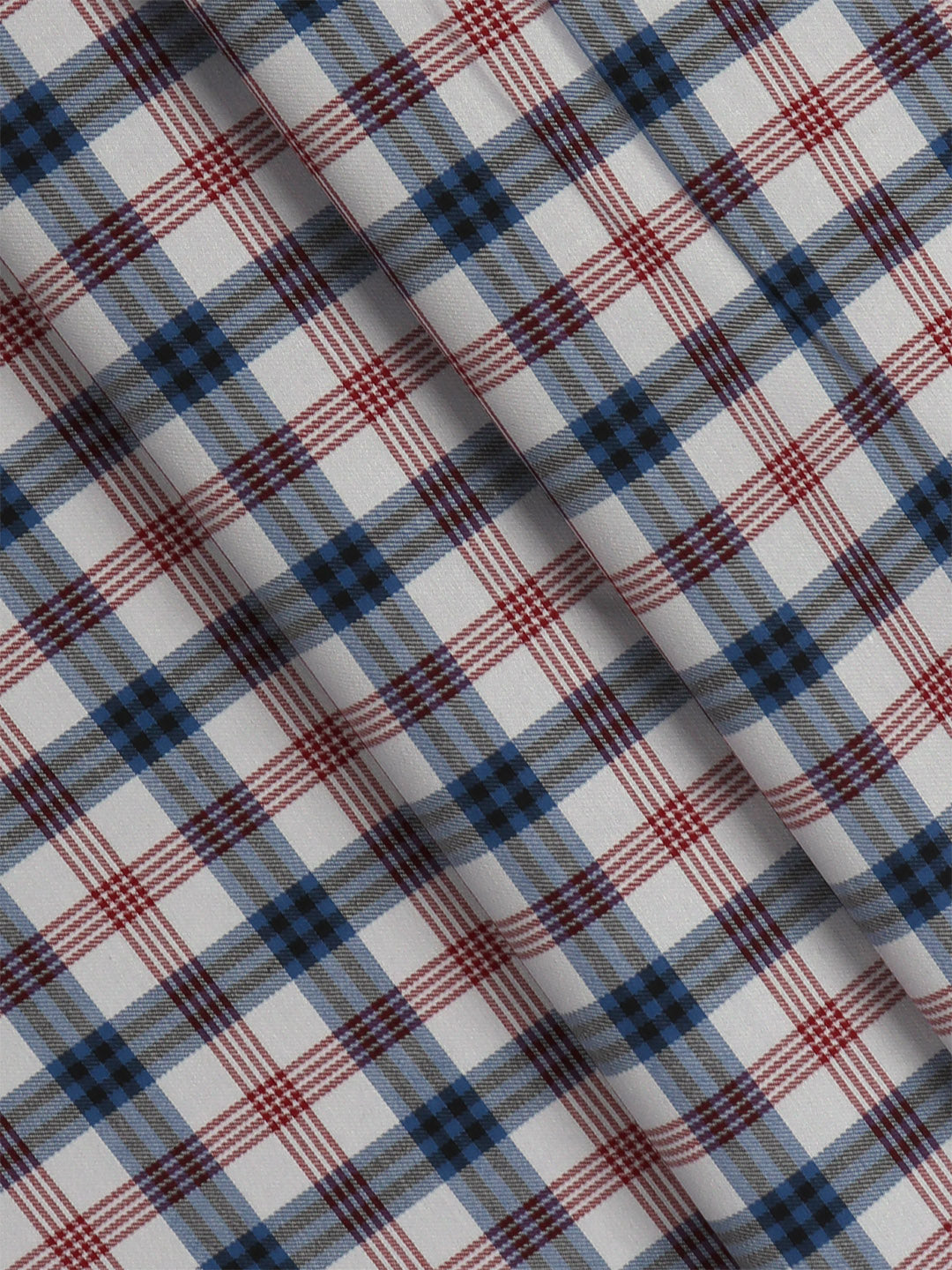 Mens Cotton Multi Colour Check Shirt Fabric Cascade