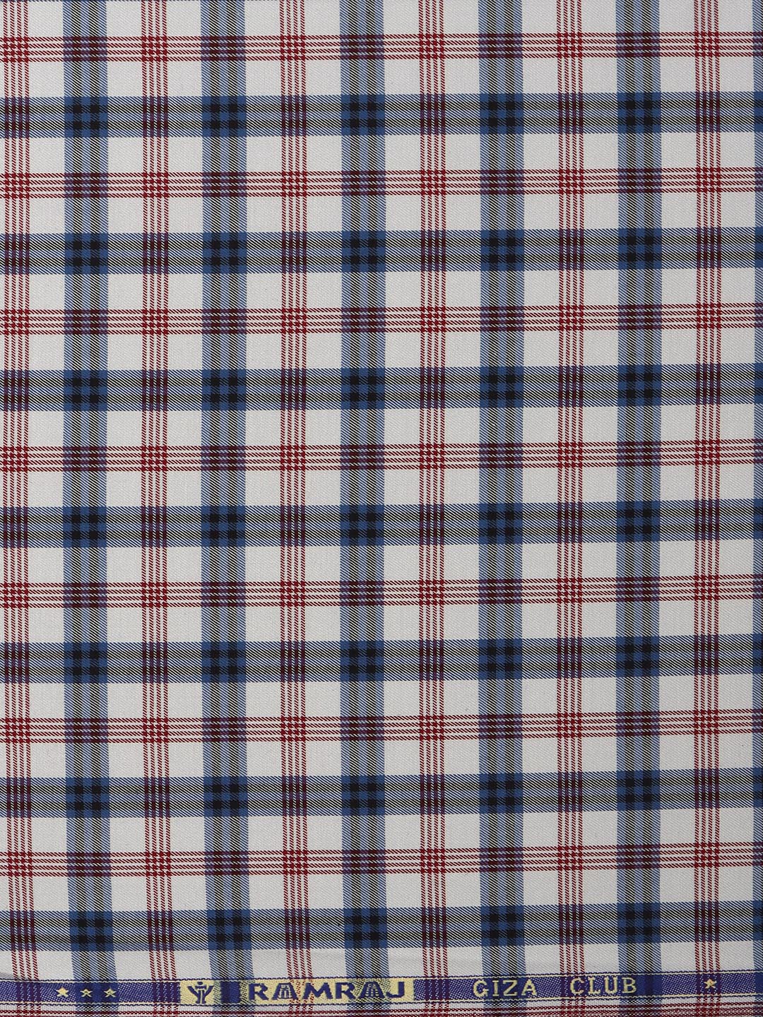 Mens Cotton Multi Colour Check Shirt Fabric Cascade