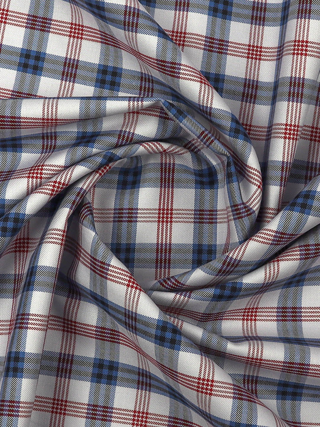 Mens Cotton Multi Colour Check Shirt Fabric Cascade