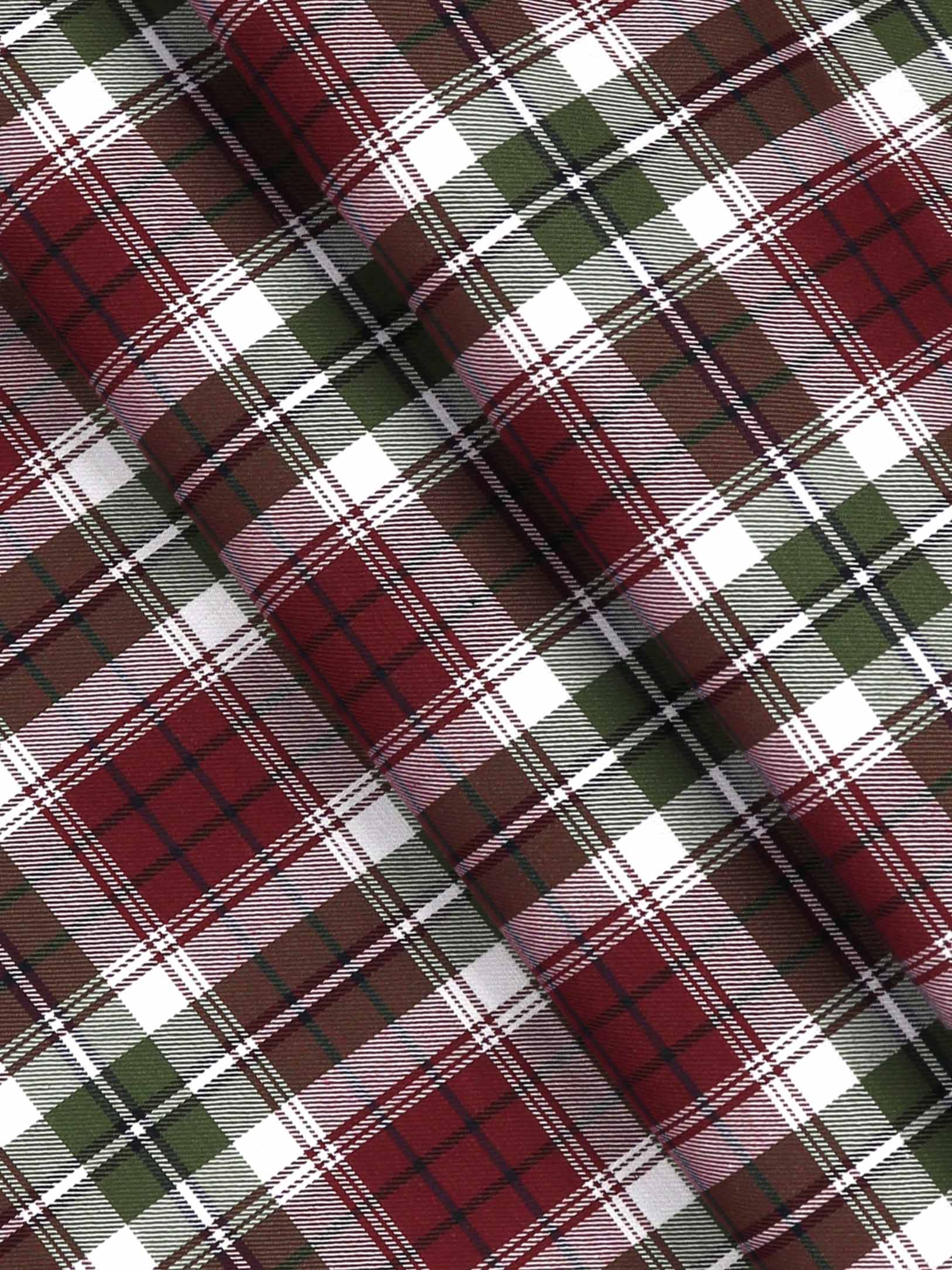 Cotton Purple & Green Checked Shirt Fabric Cascade-Pattern view