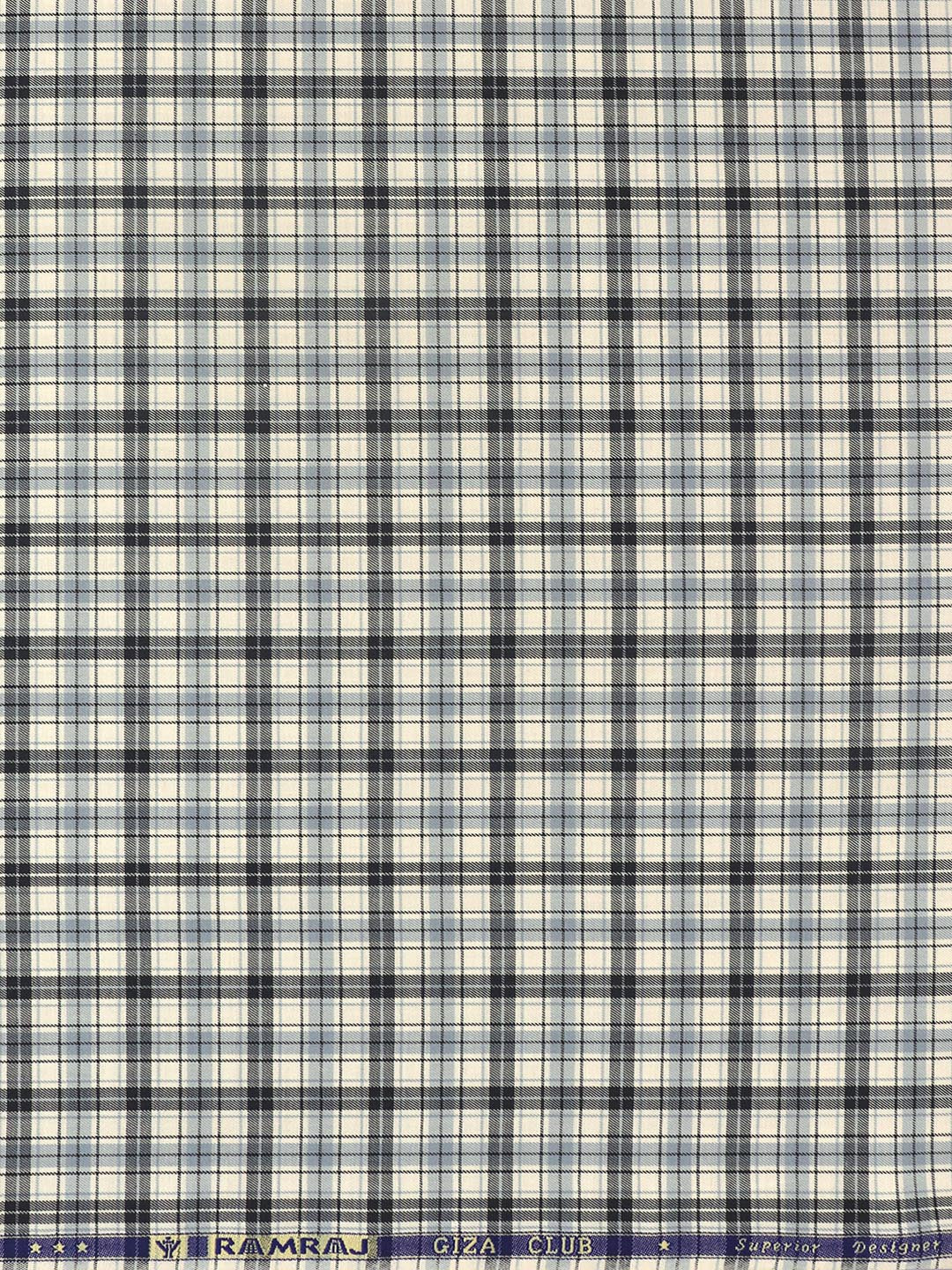 Mens Cotton Shirt Fabric Checked Sandal Cascade