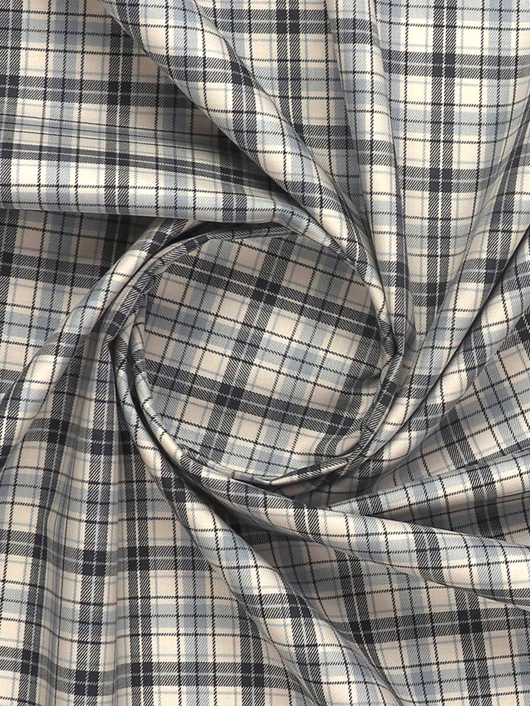 Mens Cotton Shirt Fabric Checked Sandal Cascade