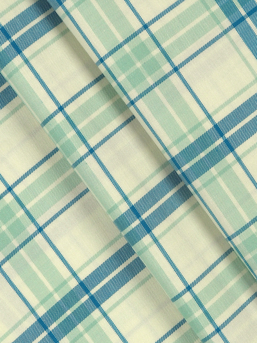 Men Giza Cotton Blend Checked Shirt Fabric Sandal with Blue Cascade