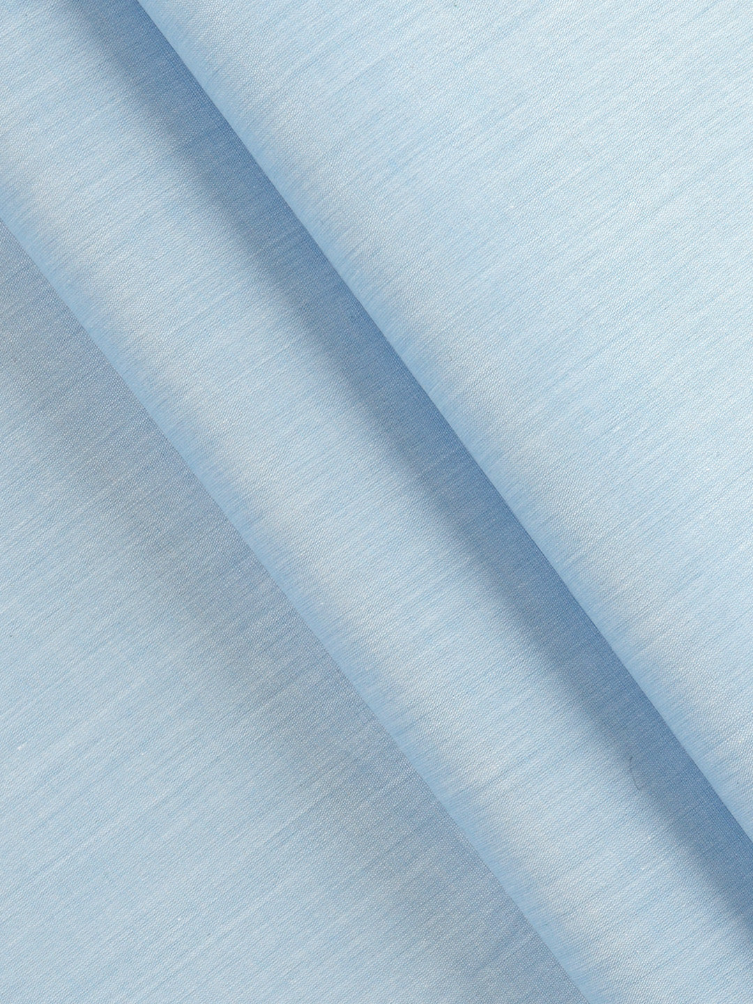 Men 100% Cotton Plain Shirt Fabric Blue Iconic