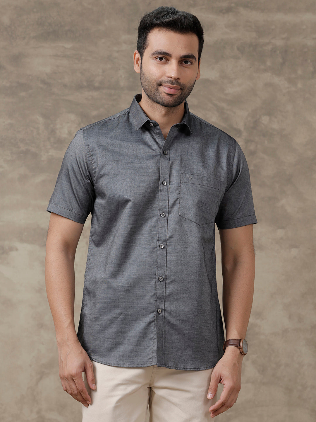 Men Premium Cotton Shirt Grey EL GP2