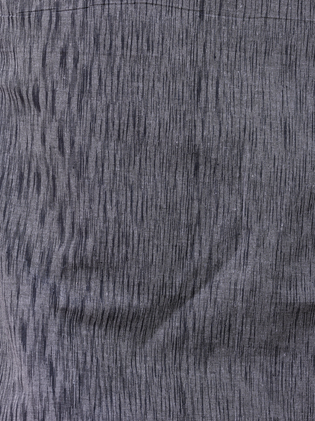 Men Cotton Blend Single Layer Grey Dhoti with Fancy Border Nitro Slub 02