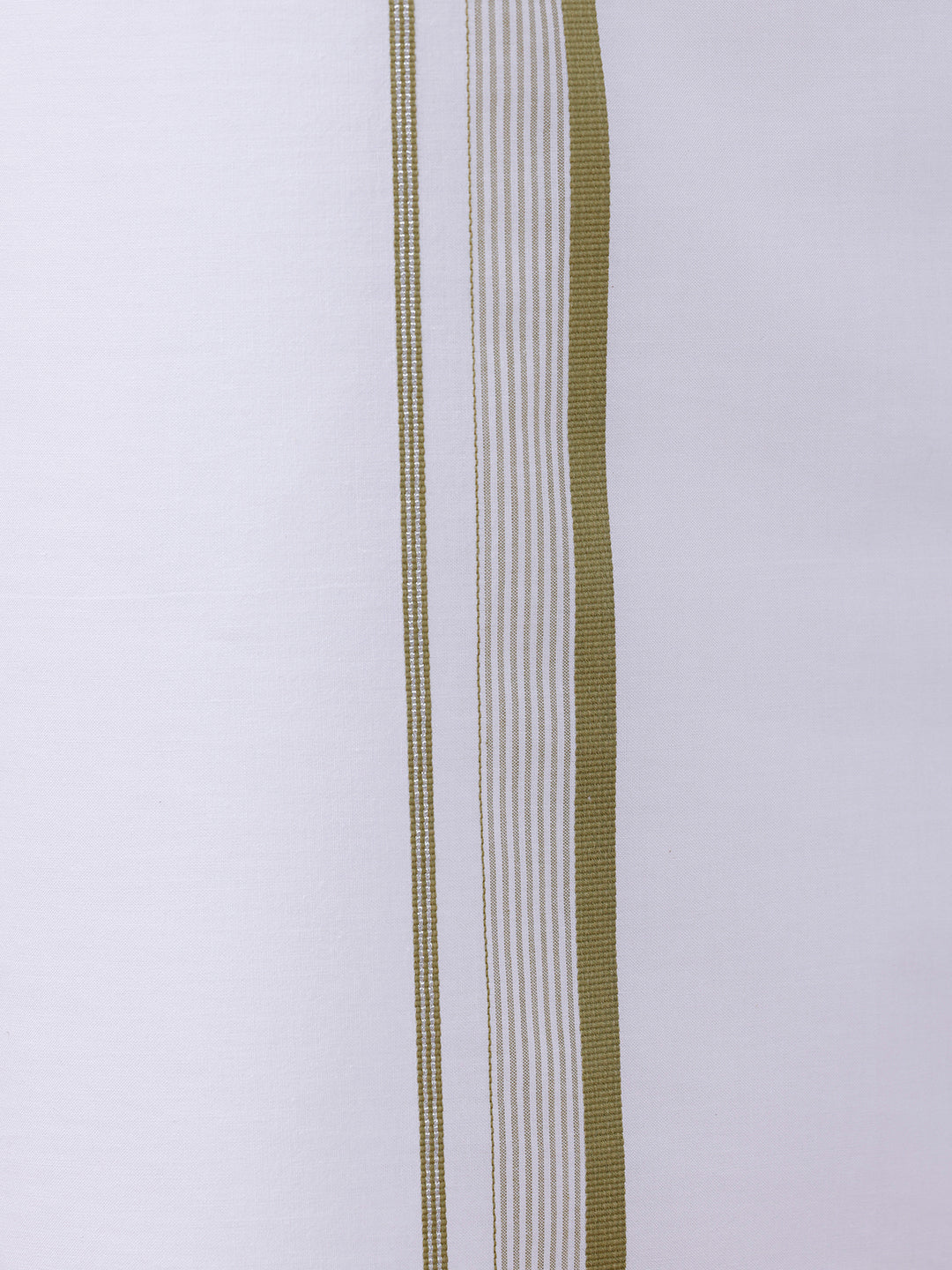 Men 100% Cotton Single Layer White Dhoti with Fancy Jari Border HW04