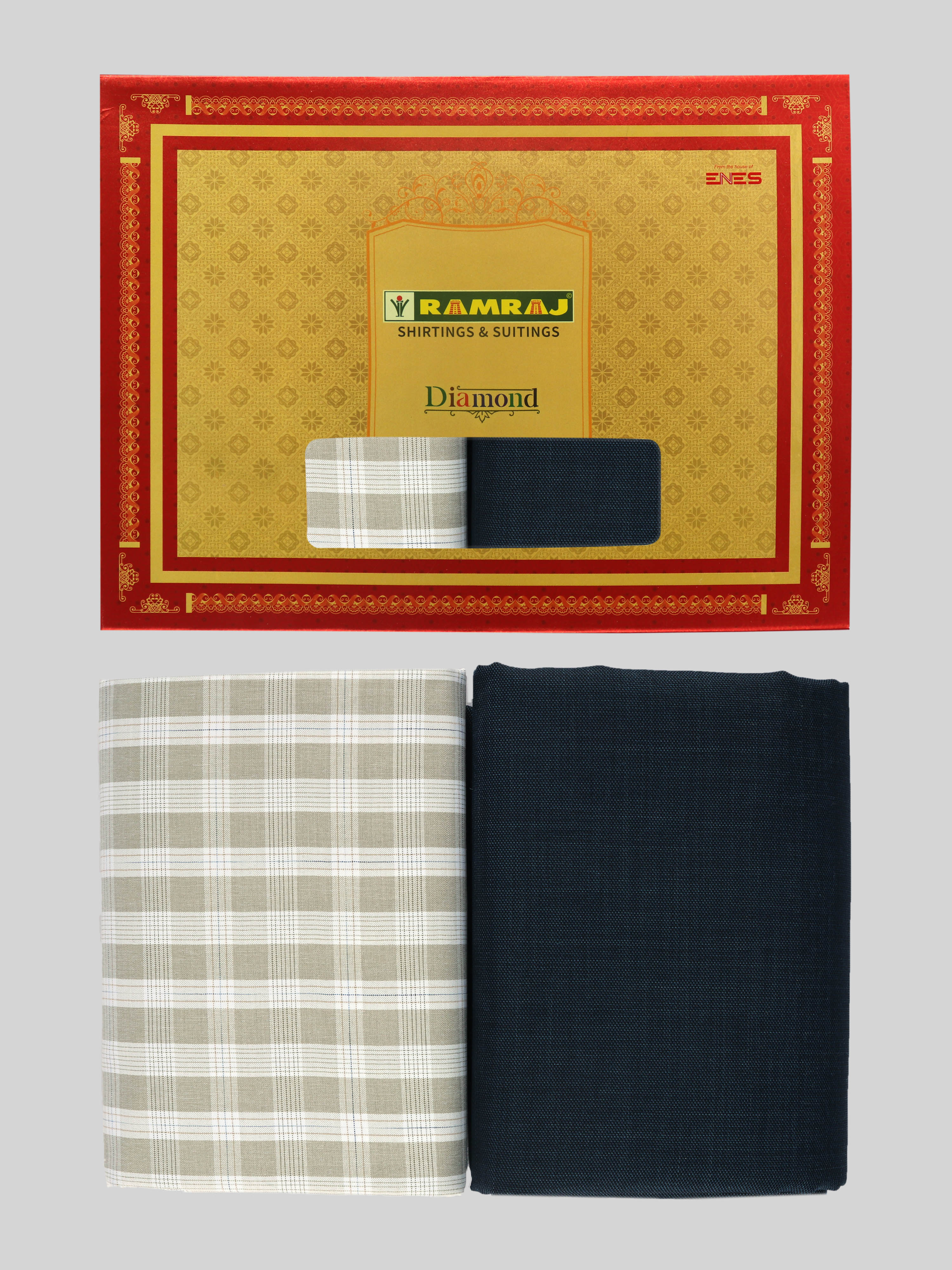 Men Cotton Checked Shirting & Suiting Gift Box DN106