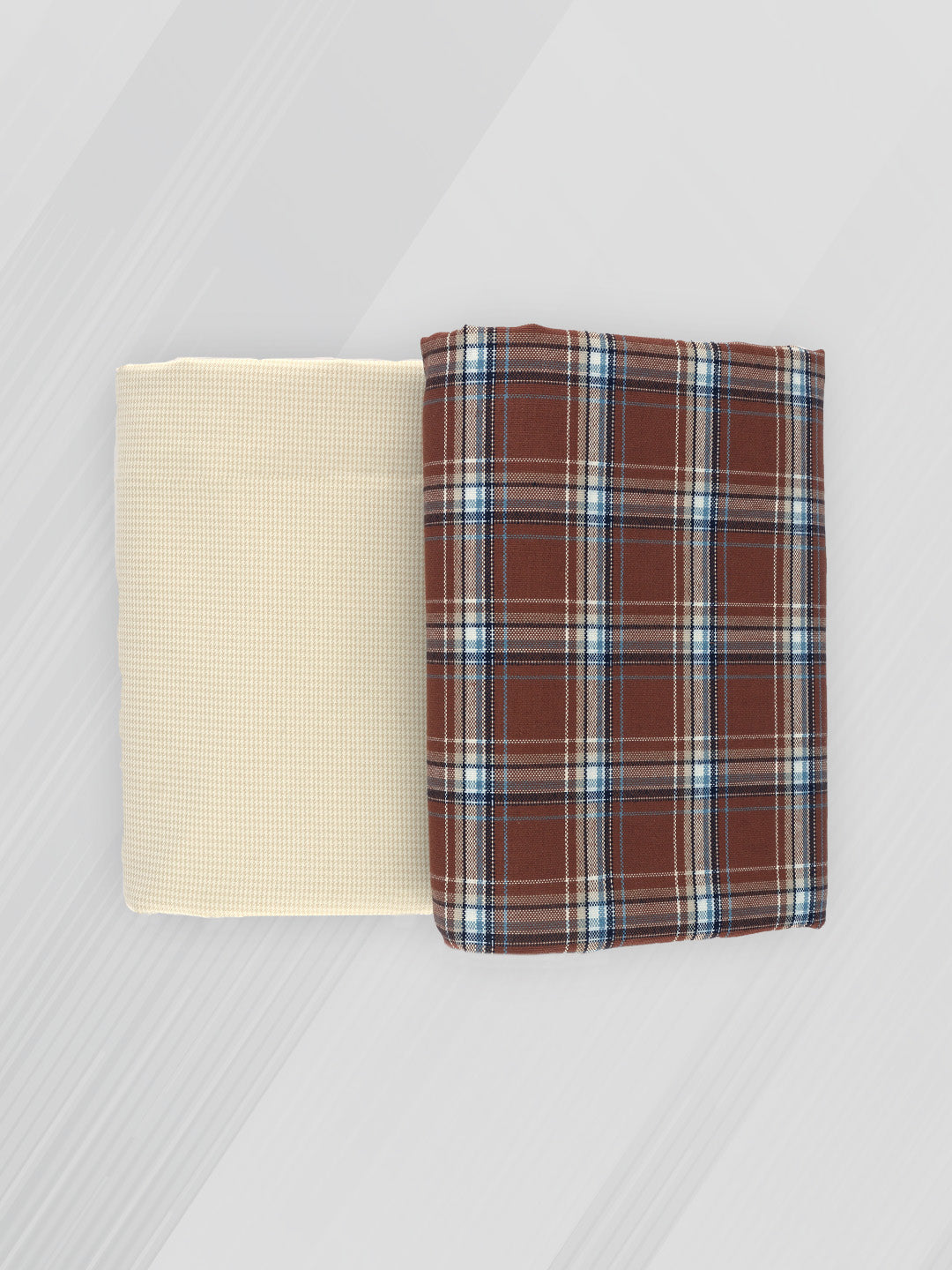 Men Cotton Checked Shirting & Suiting Gift Box DN113