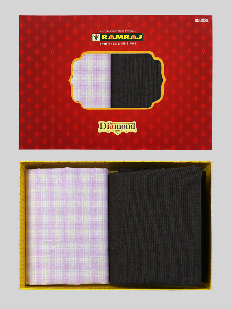 Cotton Checks Shirting & Suiting Gift Box Combo DN63