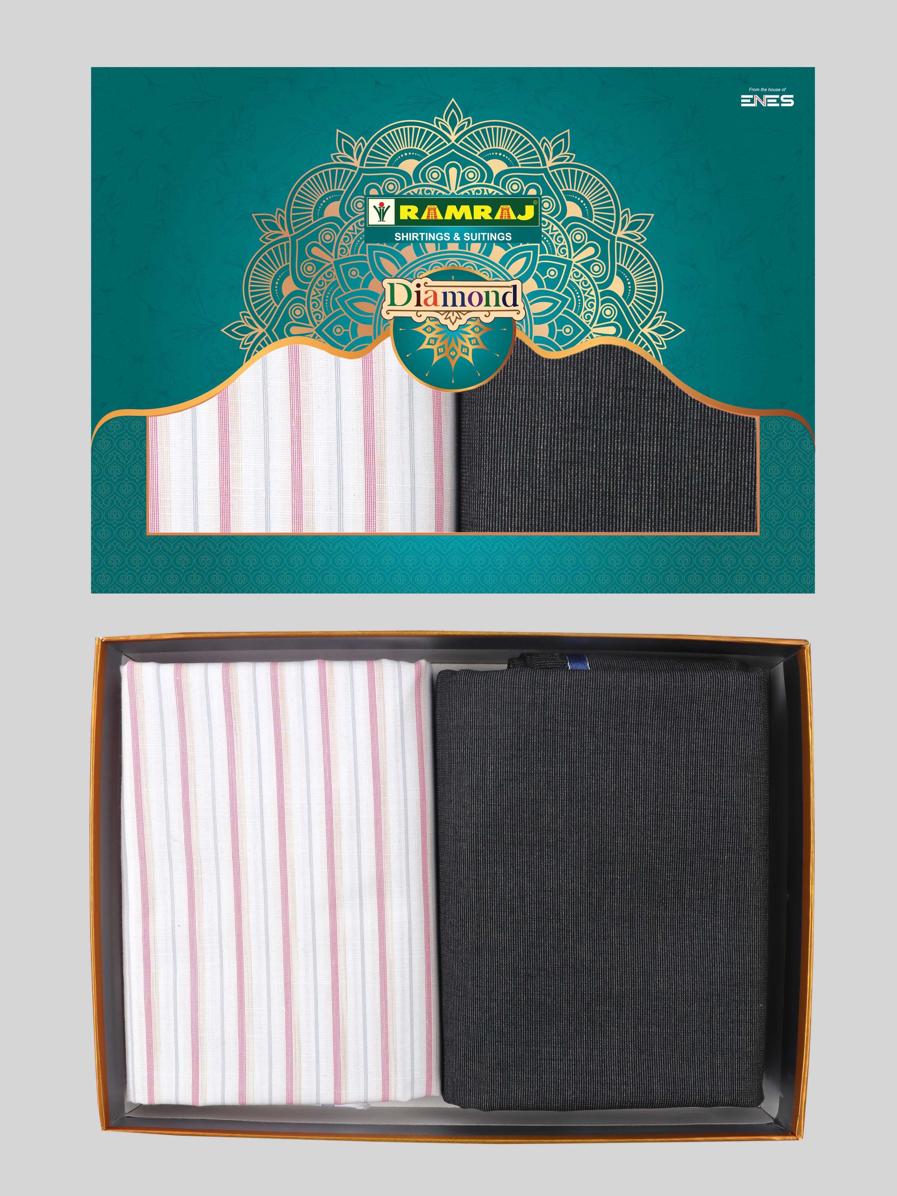Cotton Striped Shirting & Suiting Gift Box DN163