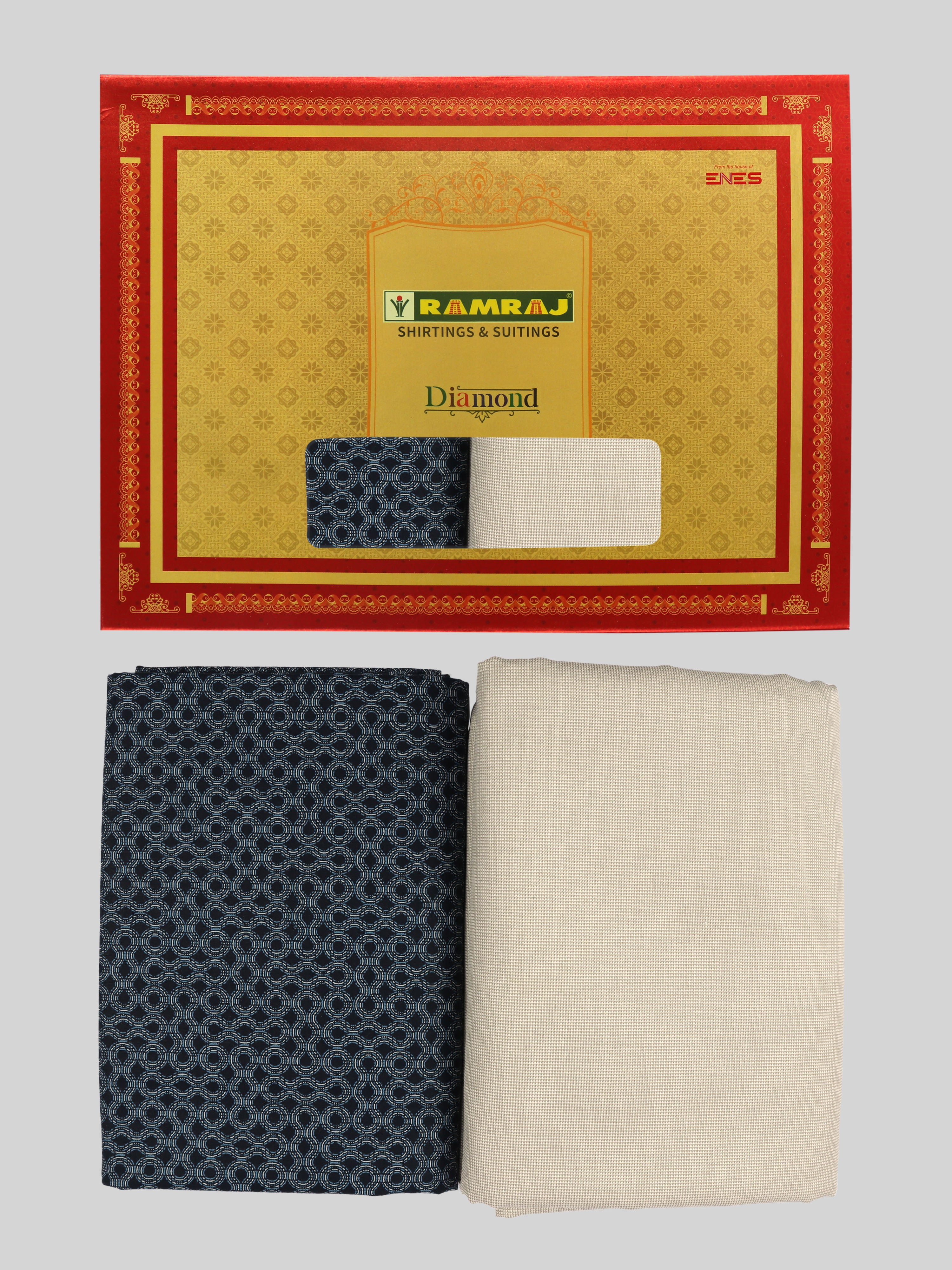 Men 100% Cotton Printed Shirting & Suiting Gift Box DN122