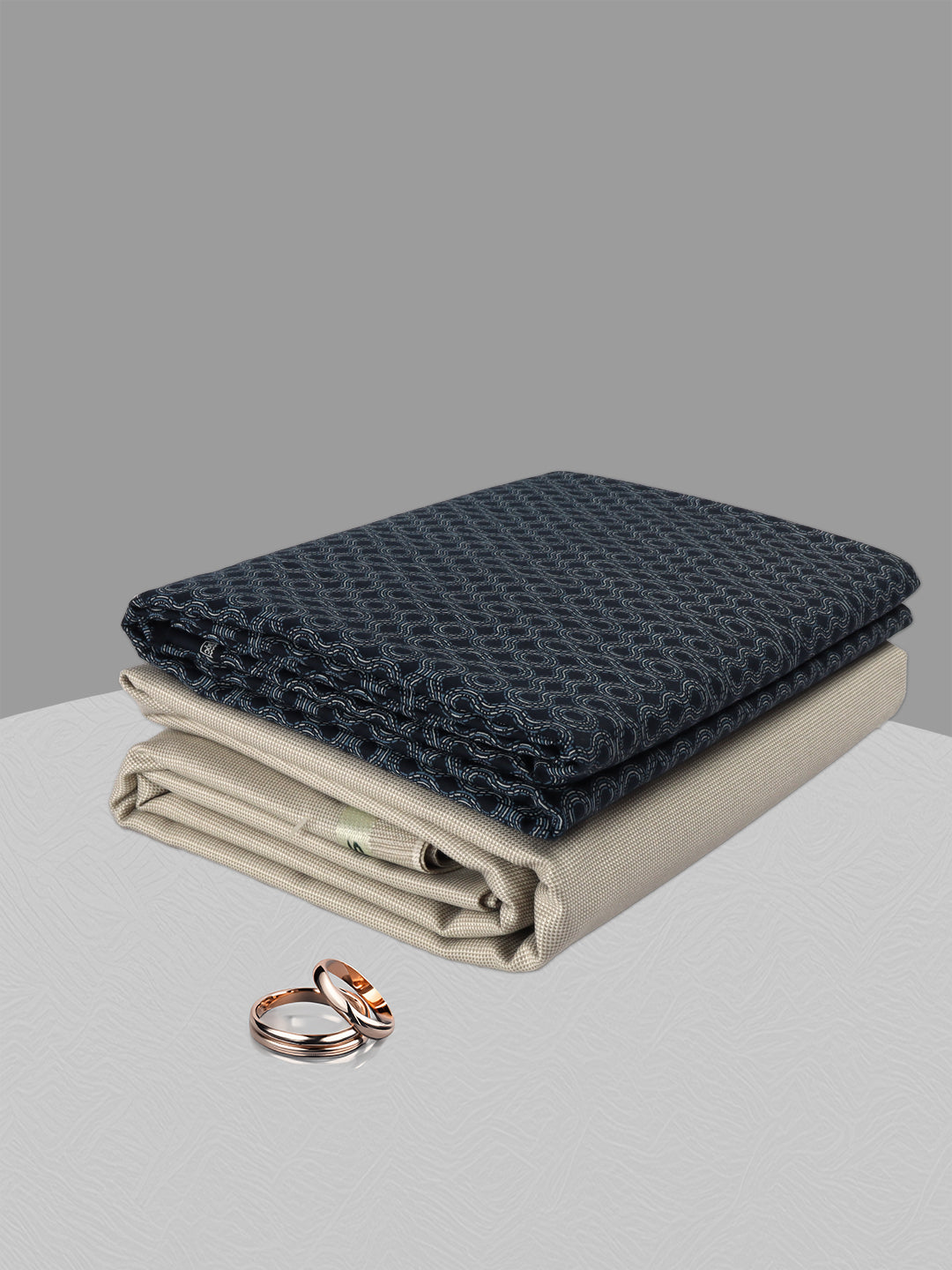 Men 100% Cotton Printed Shirting & Suiting Gift Box DN122