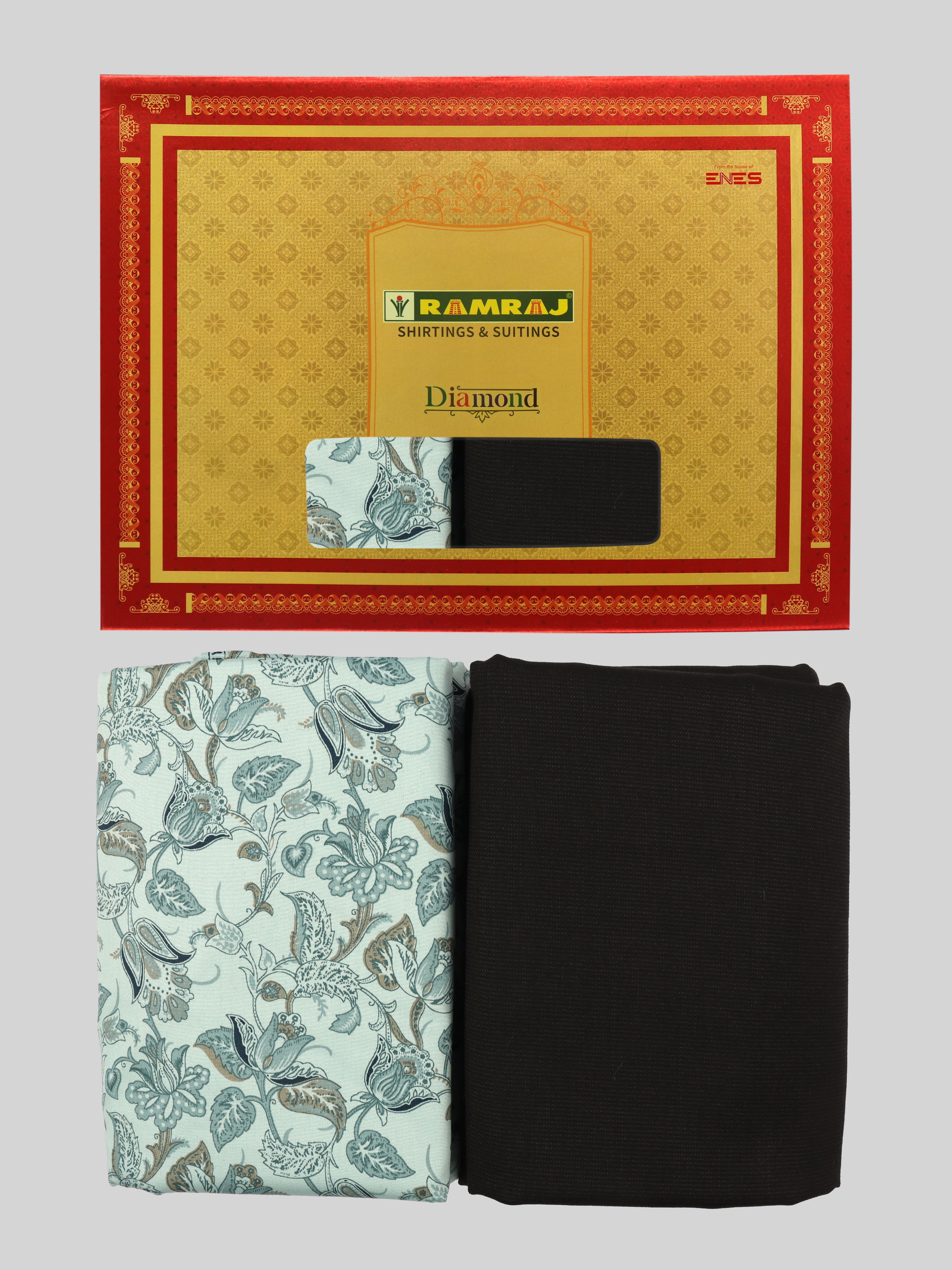 Men 100% Cotton Printed Shirting & Suiting Gift Box DN124