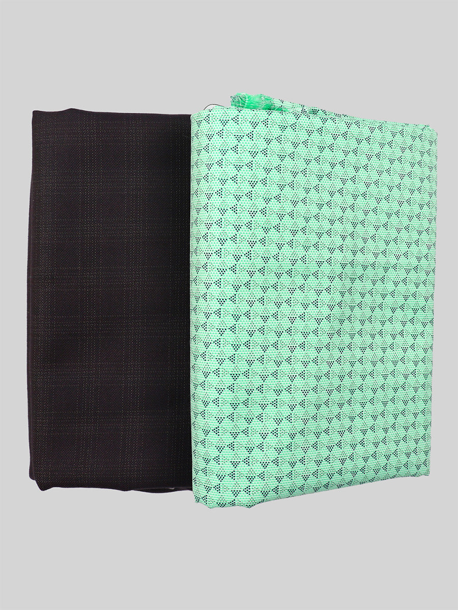 Cotton Printed Green Shirting & Blue Suiting Gift Box Combo DN83