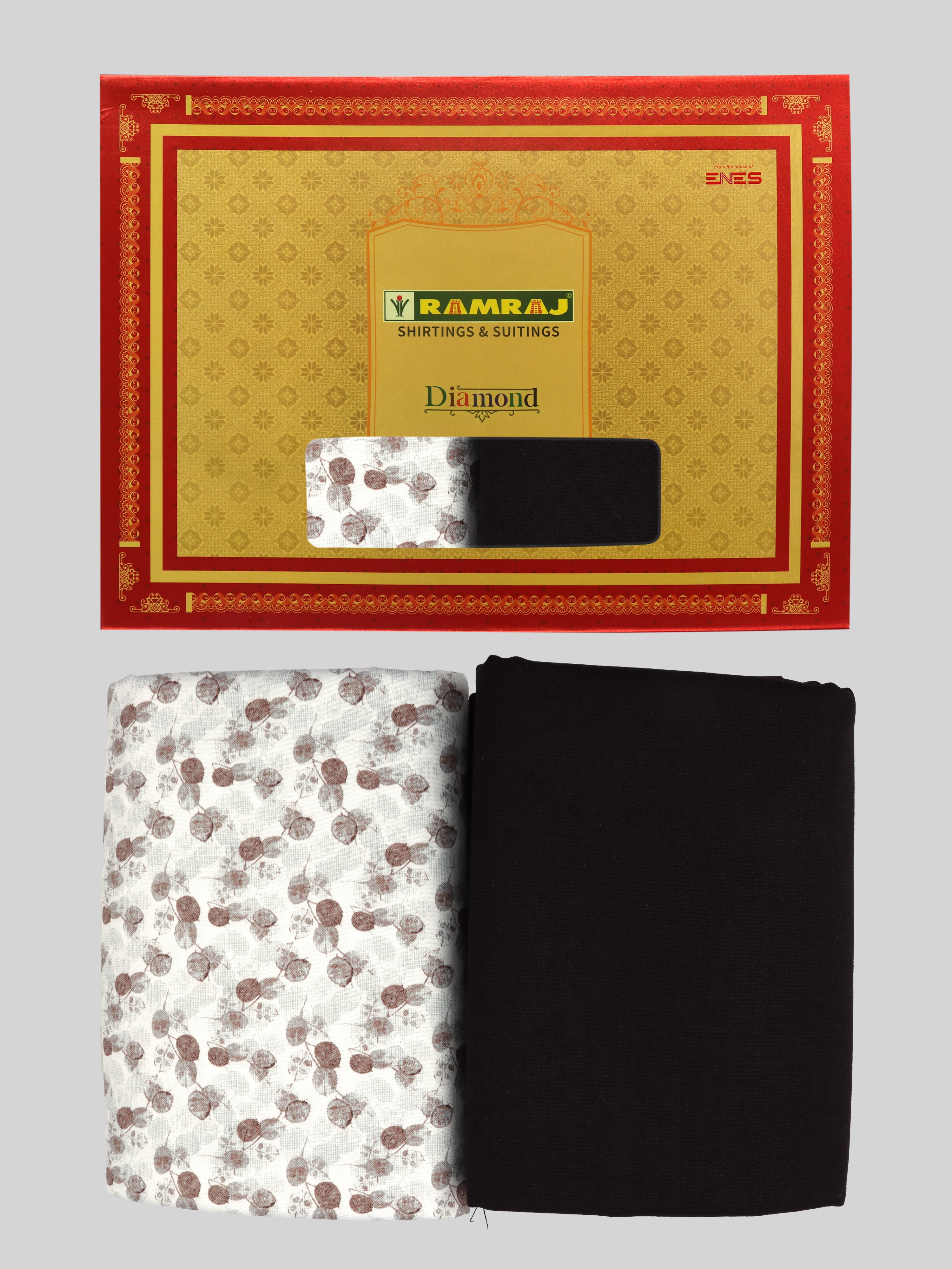 Men 100% Cotton Printed Shirting & Suiting Gift Box DN123