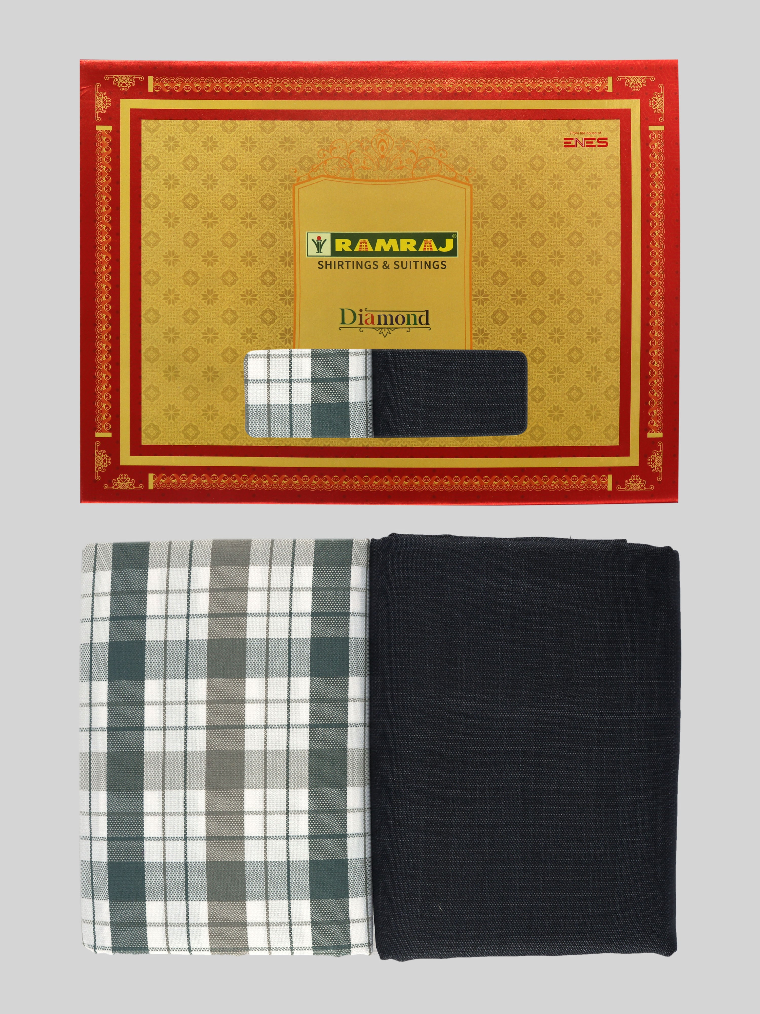 Men Cotton Checked Shirting & Suiting Gift Box DN105