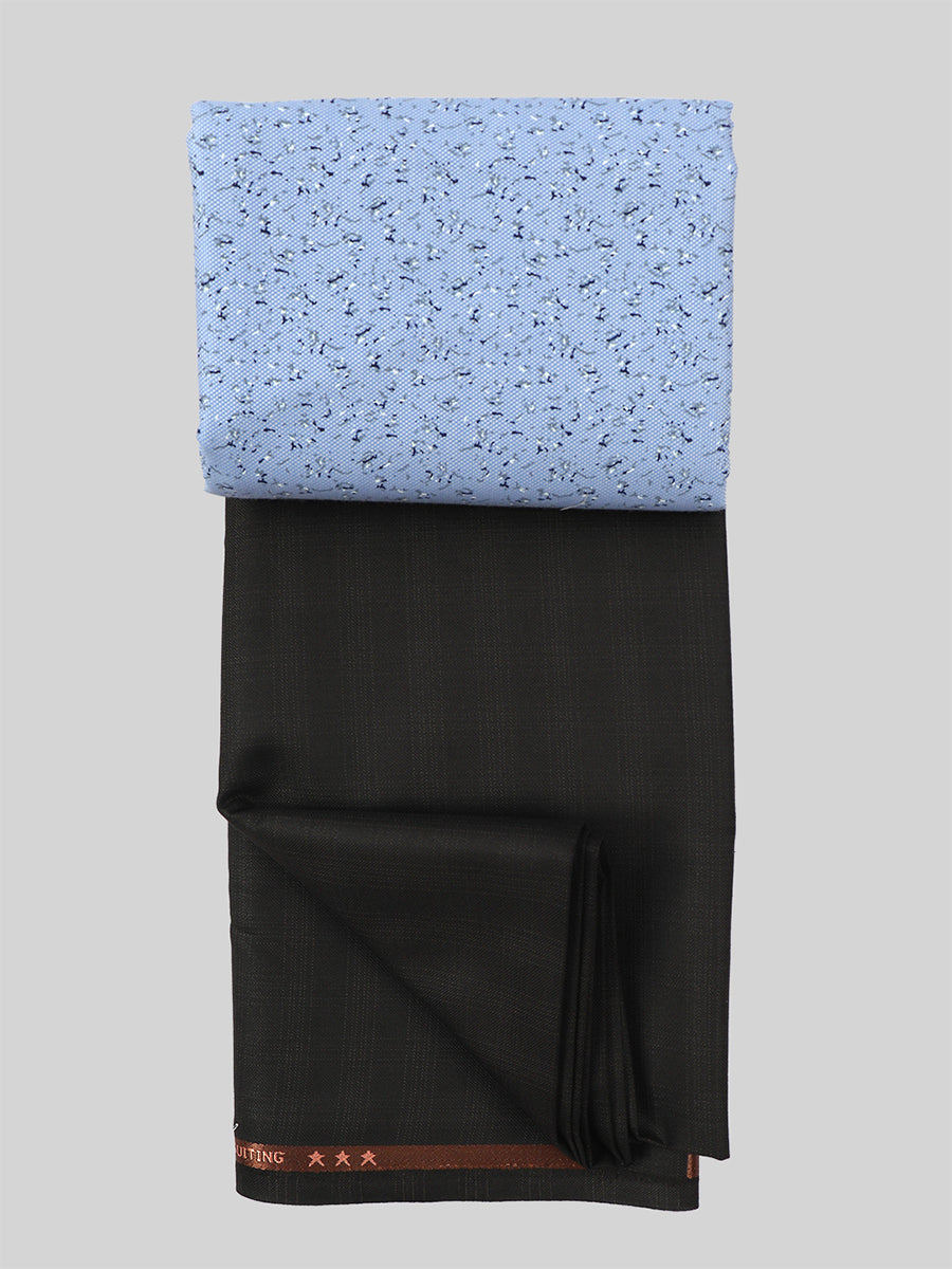Cotton Printed Blue Shirting & Blue Suiting Gift Box Combo DN85-Full view