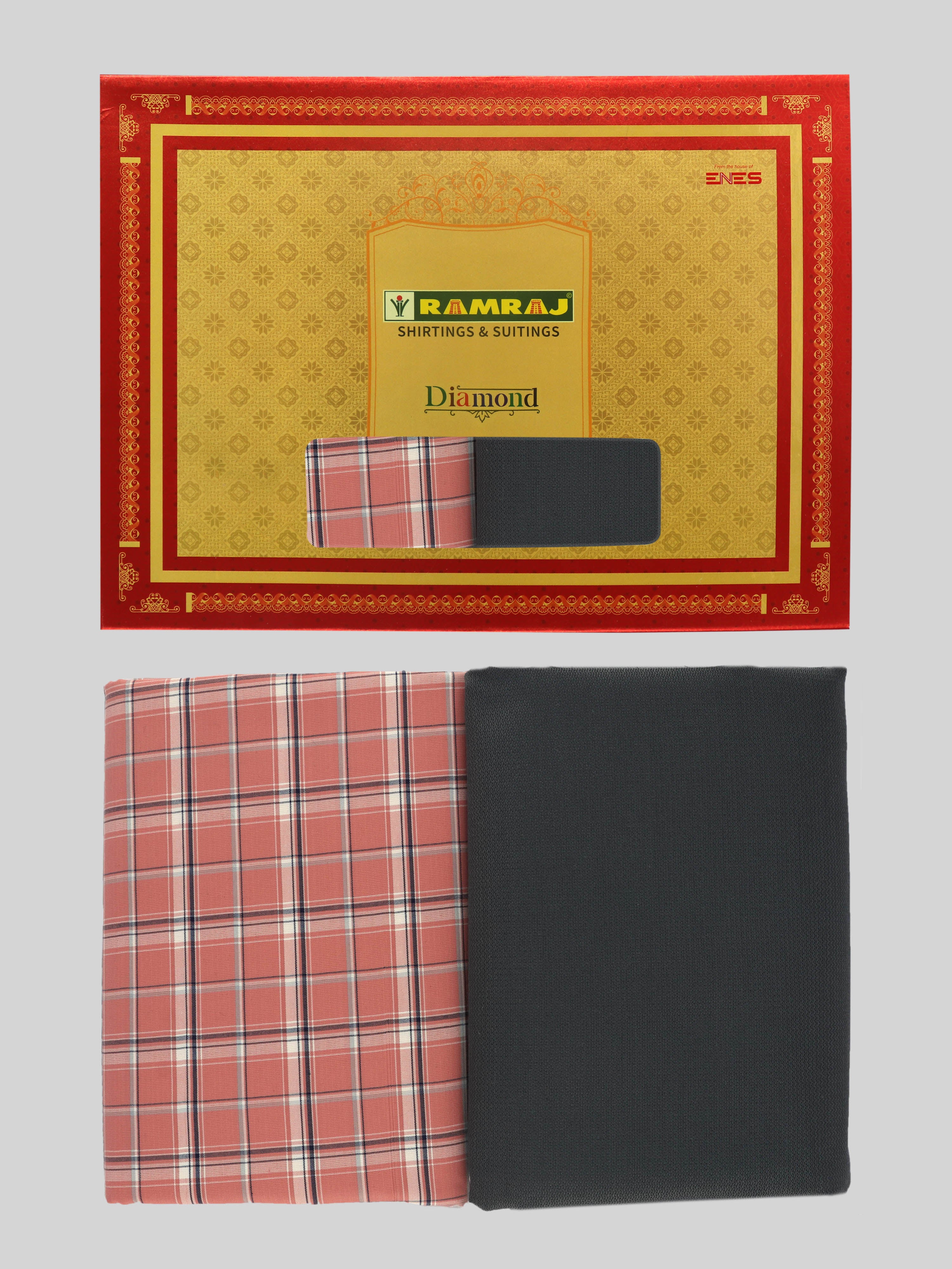 Men Cotton Checked Shirting & Suiting Gift Box DN108