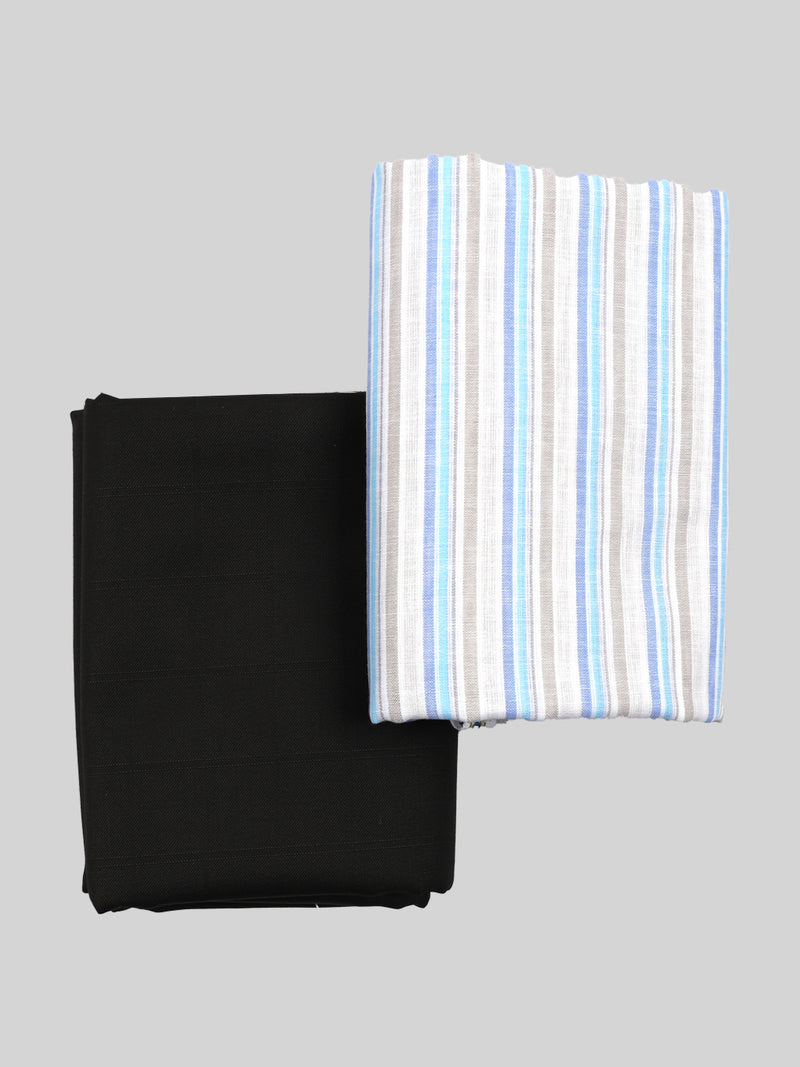 Cotton Stripes Shirting & Suiting Gift Box Combo DN61