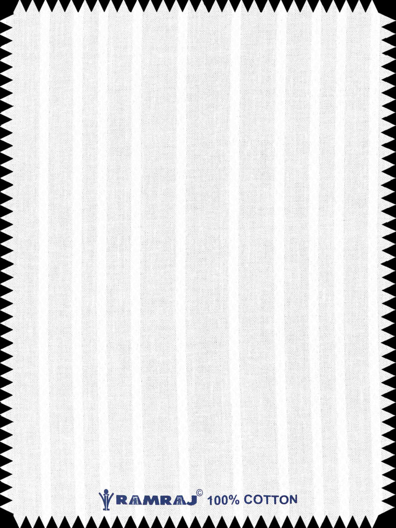 100% Cotton White Striped Shirt Fabric Verdanza