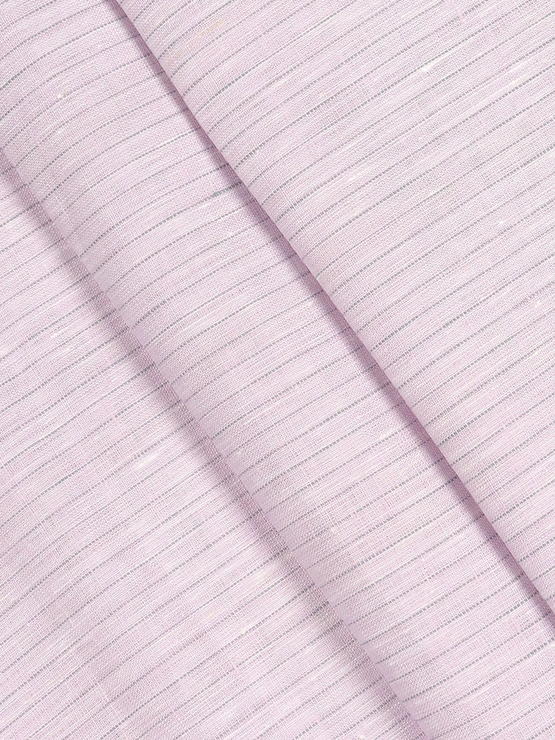 100% European Linen Lavender Striped Shirt Fabric Park Elite
