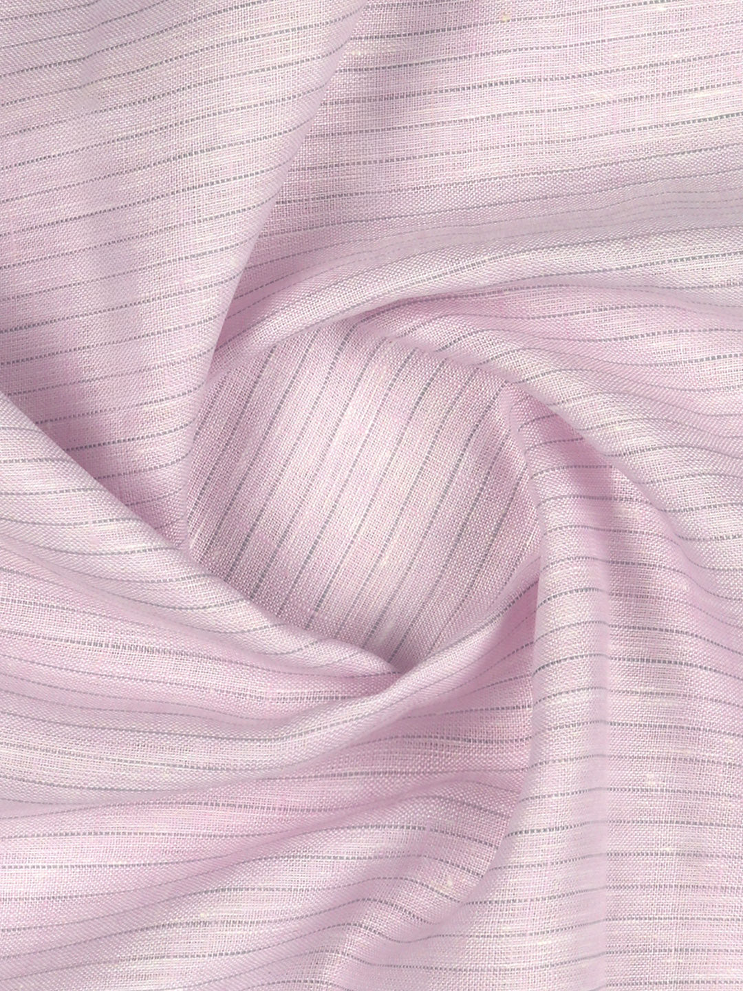 100% European Linen Lavender Striped Shirt Fabric Park Elite