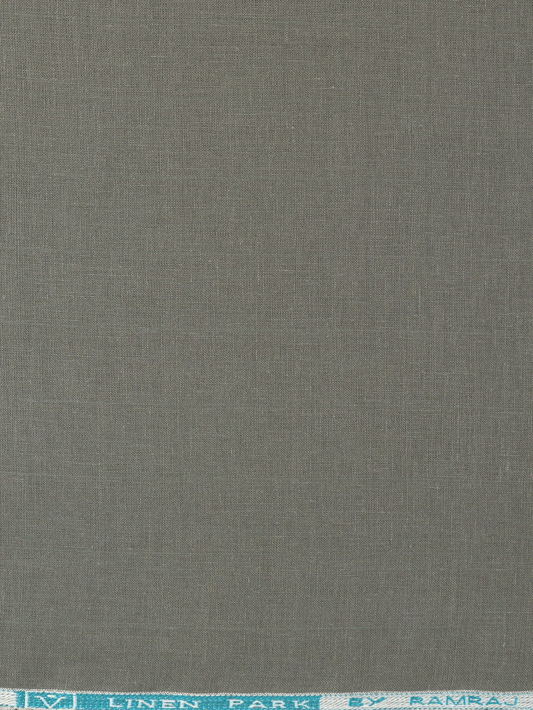 100% European Linen Gryish Green Plain Shirt Fabric Park Elite