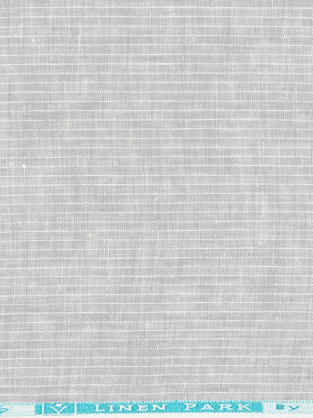 100% European Linen Grey Striped Shirt Fabric Park Elite
