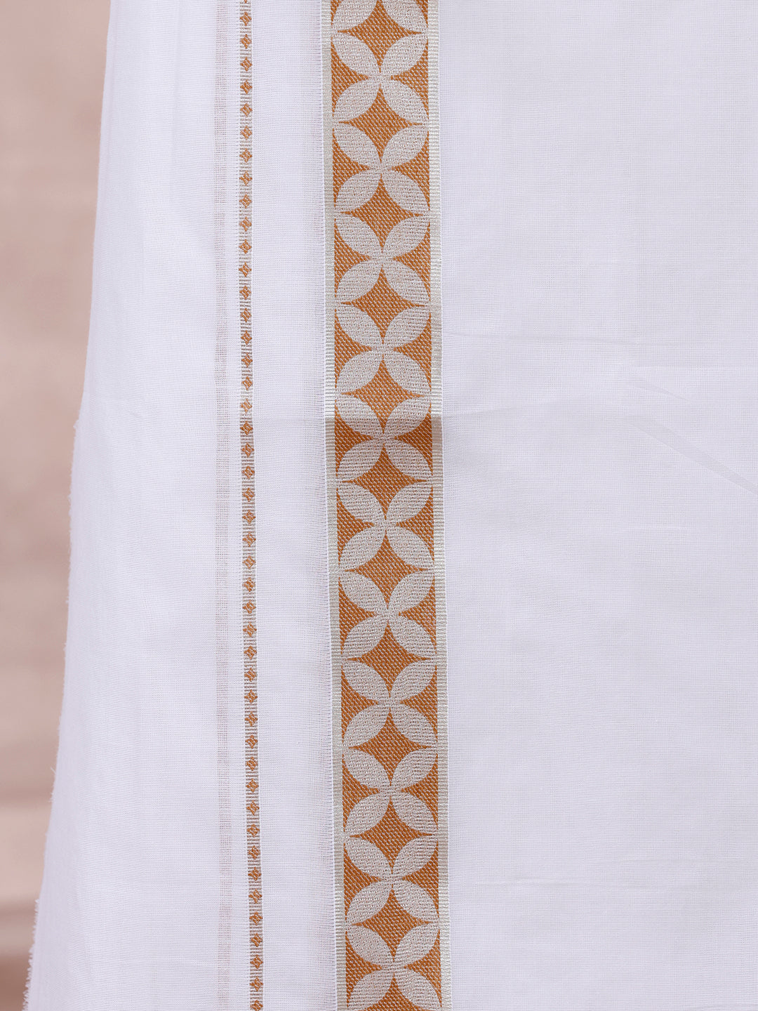 Men Premium Cotton Double Layer White Dhoti with Fancy Jari Border Luxury Club LC21