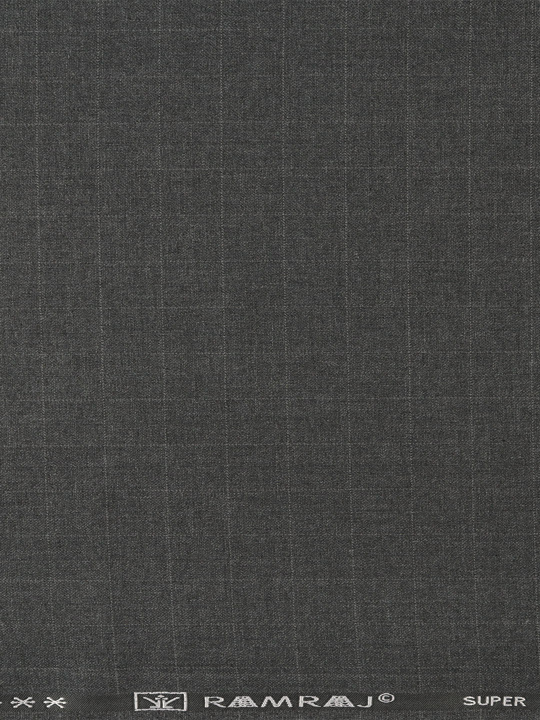 Men Poly Viscose Blend Checks Grey Pants Fabric Chronicle