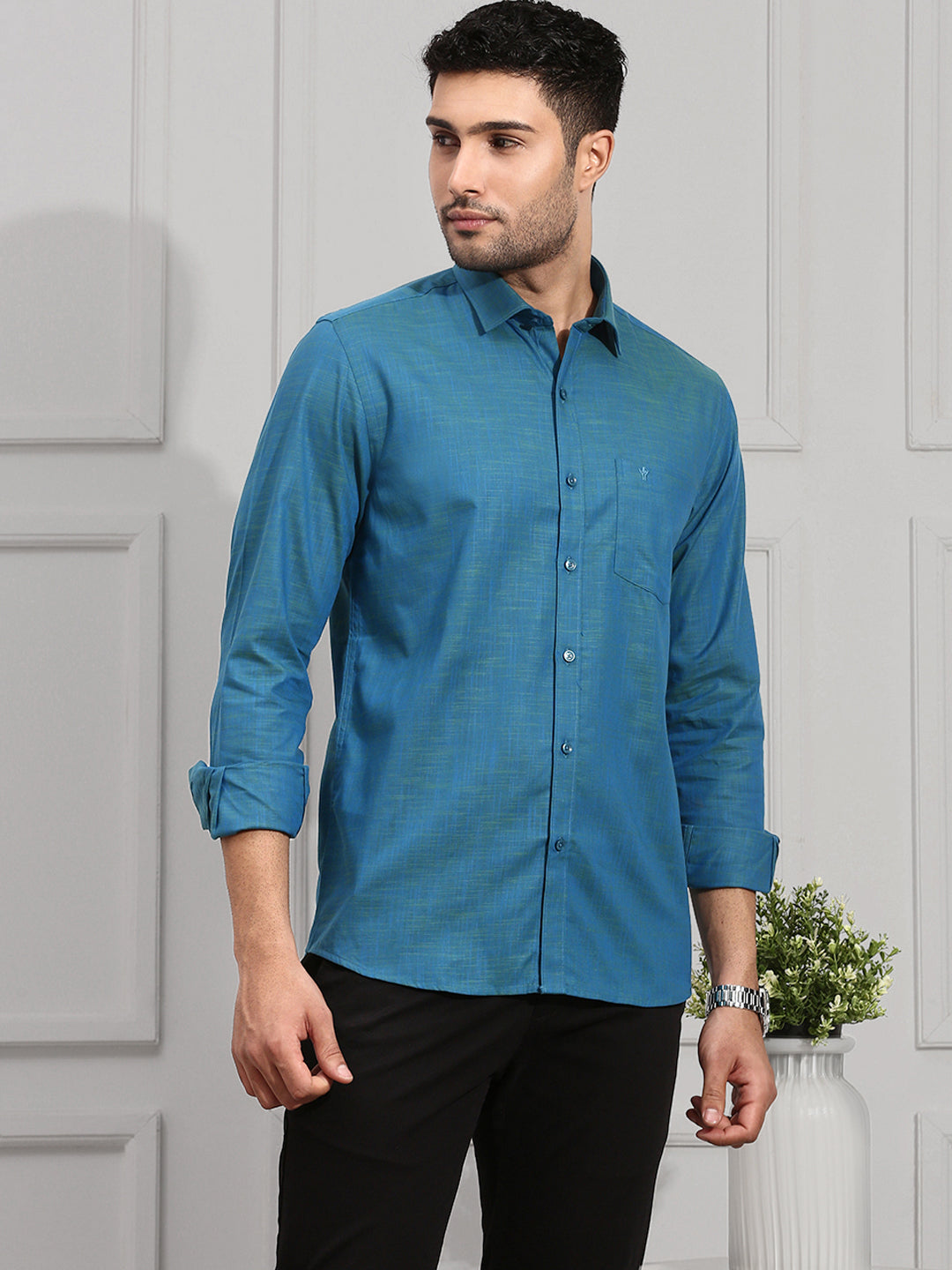 Men 100% Cotton Dark Blue Shirt CL2 GT29