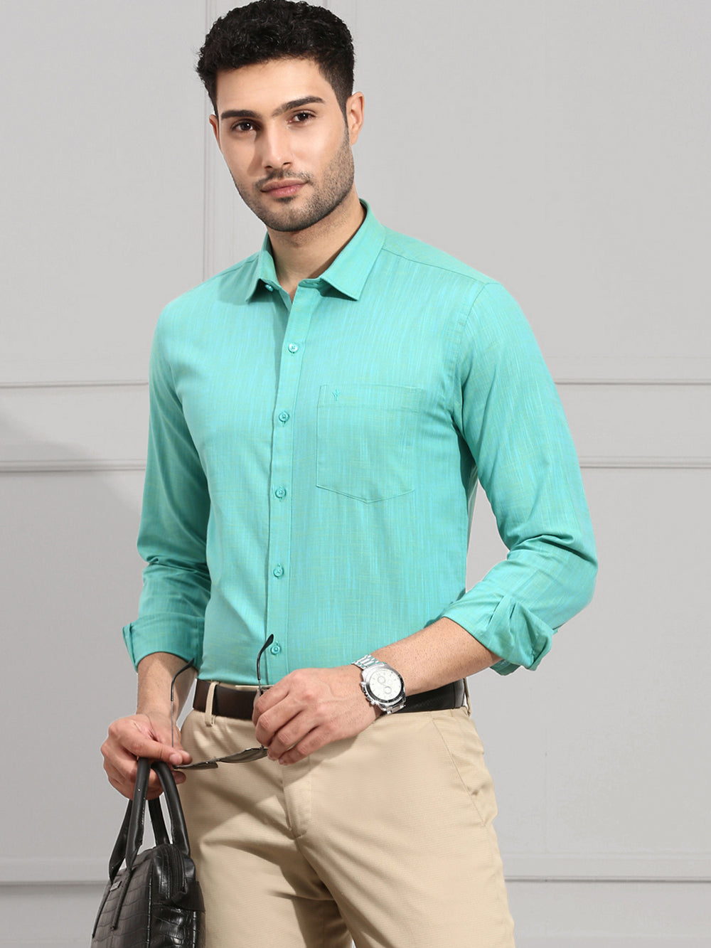 Premium Cotton Solid Shirt for Man (Skin Colour)
