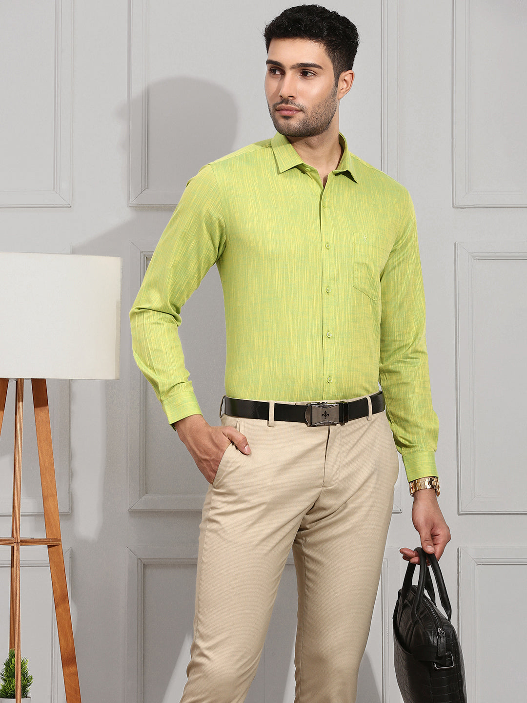 Men 100% Cotton Green Shirt CL2 GT2