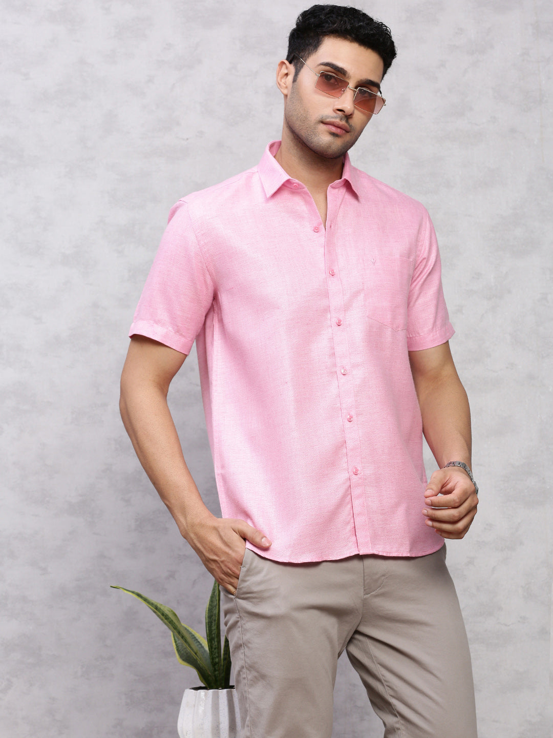 Mens Formal Shirt Pink T7 CG10