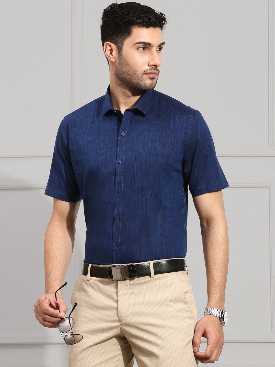 Men 100% Cotton Dark Blue Shirt CL2 GT20