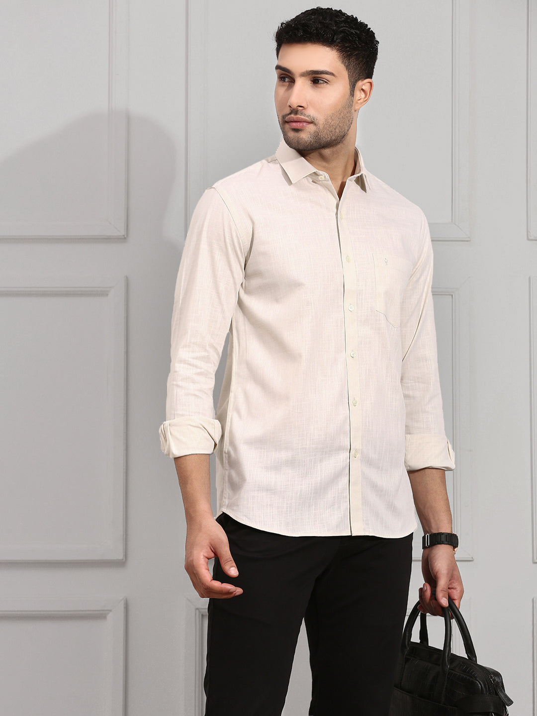 Men 100% Cotton Cream Shirt CL2 GT15