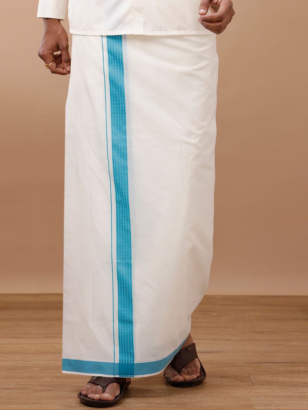 Mens Kora Double Dhoti Blue Terra Kora Fancy