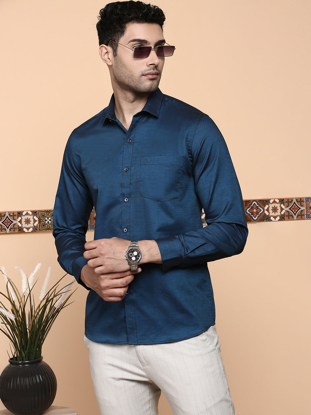 Mens Premium Cotton Dark Blue Shirt -EL GP6