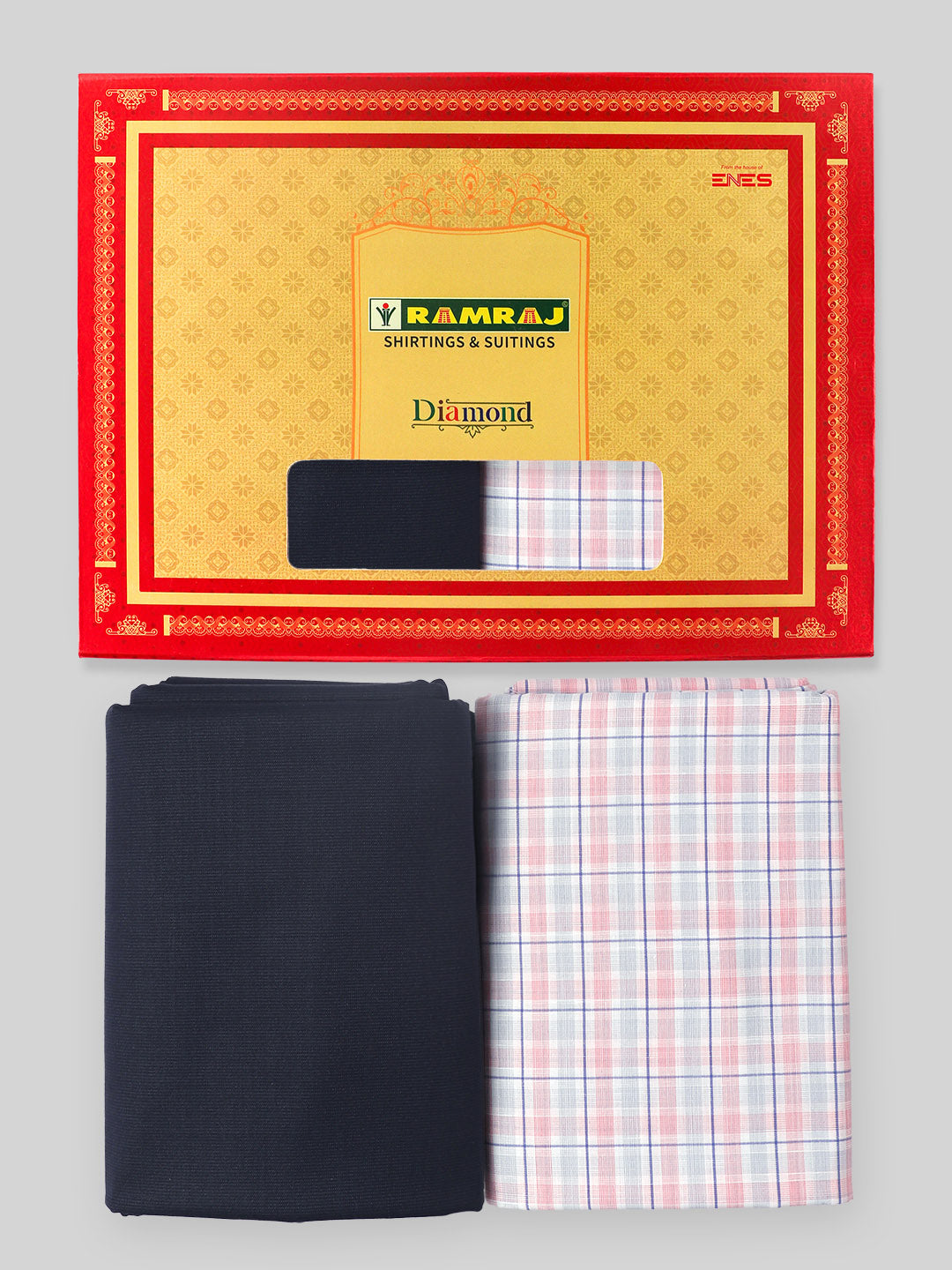 Mens Cotton Checked Shirting & Suiting Gift Box DN93