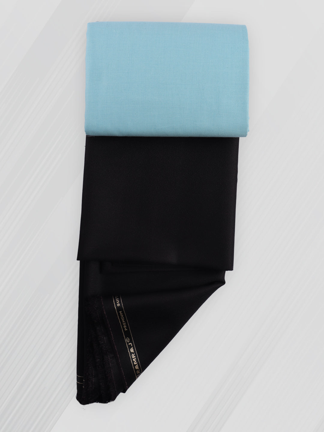 Men Cotton Plain Blue Shirting & Brown Suiting Gift Box DN116