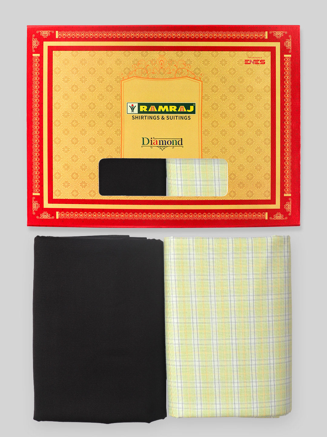 Men Cotton Checked Shirting & Suiting Gift Box DN100