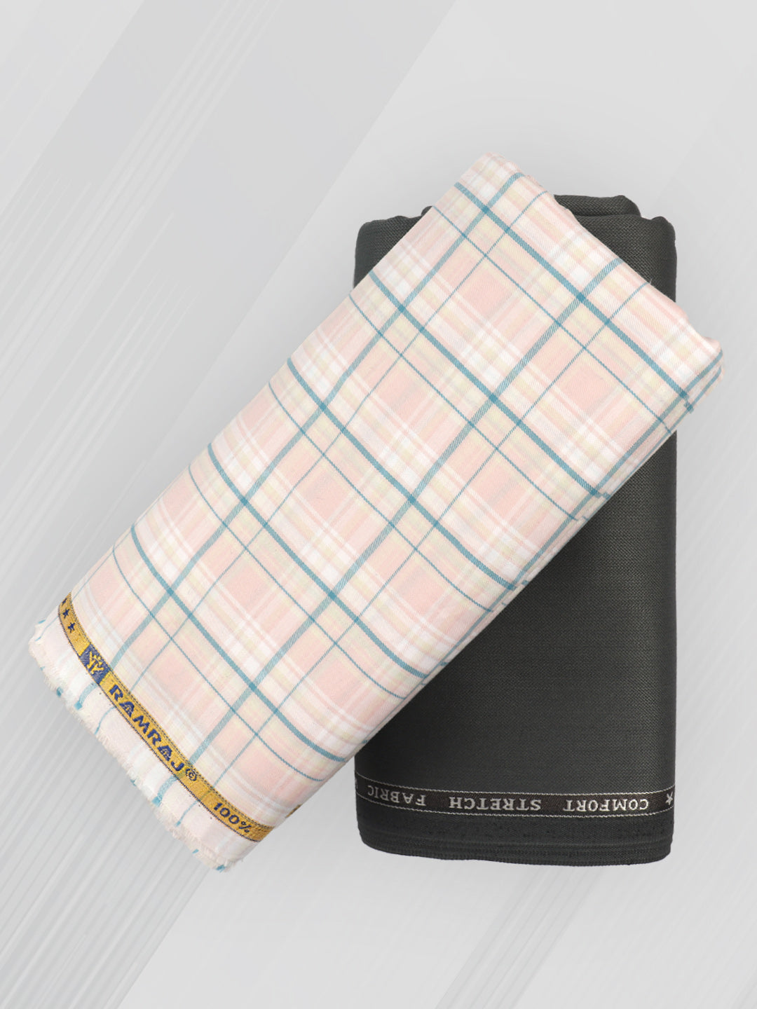Men 100% Cotton Checked Shirting & Suiting Gift Box EM37