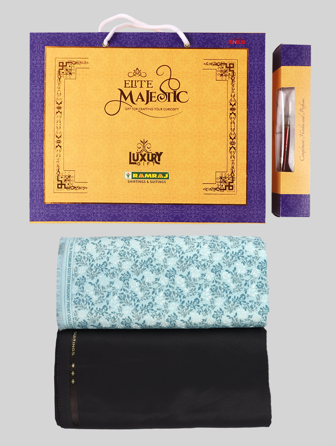 Men 100% Cotton Printed Shirting & Suiting Gift Box EM46