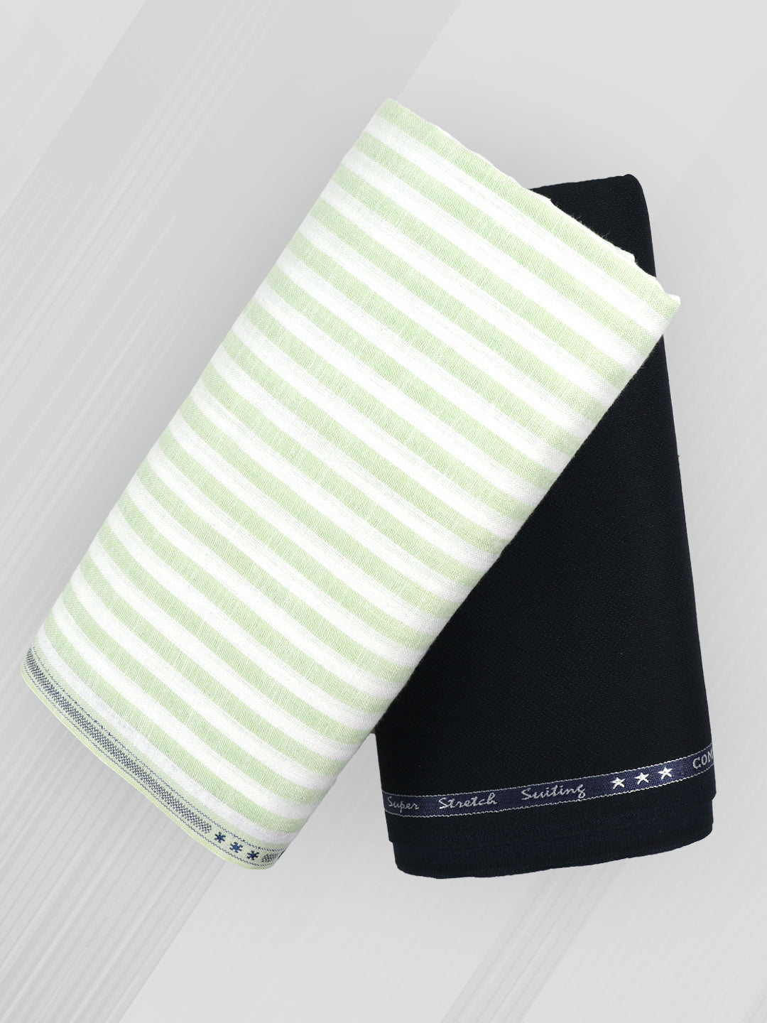 Men 100% Cotton Striped Shirting & Suiting Gift Box EM41