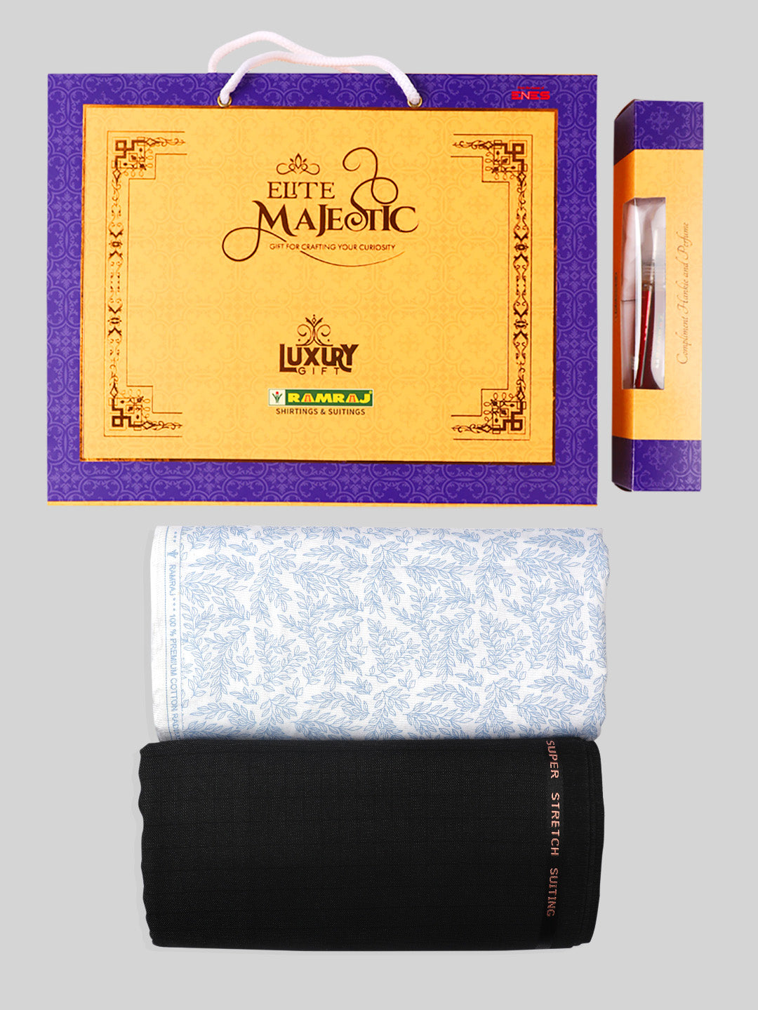 Men 100% Cotton Printed Shirting & Suiting Gift Box EM26