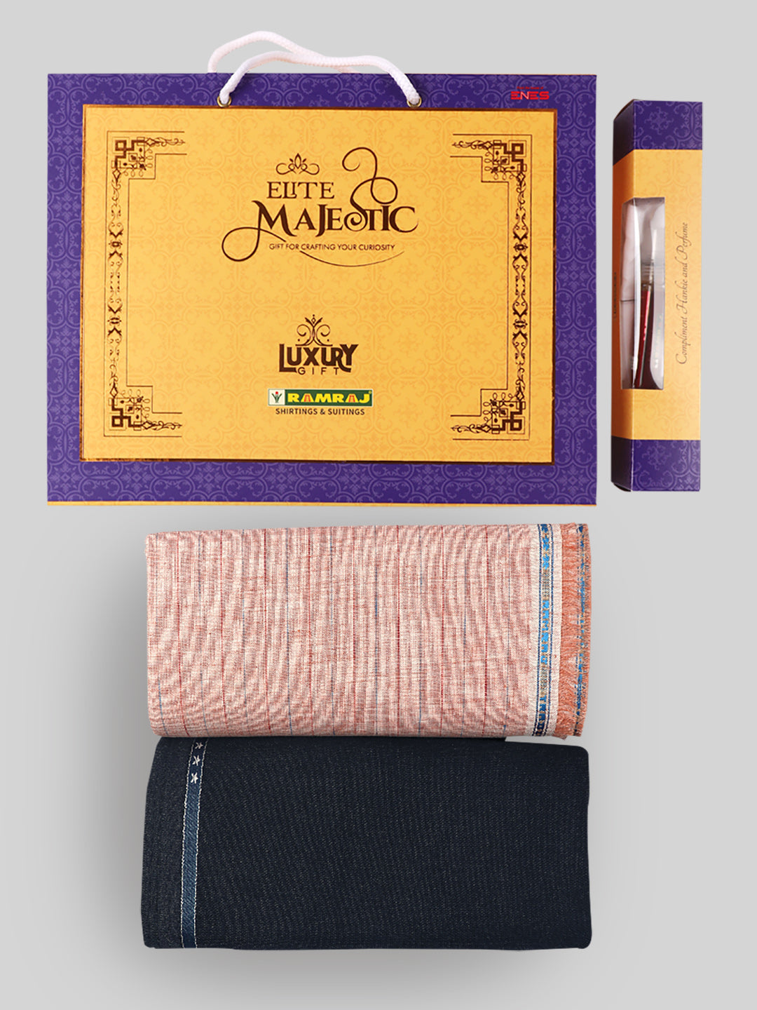 Men Cotton Striped Shirting & Suiting Gift Box EM30