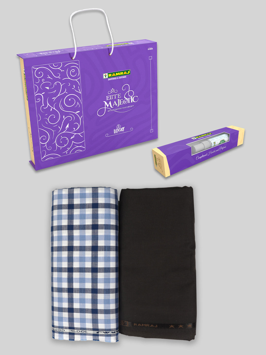 100% Cotton Checked Shirting & Suiting Gift Box EM64