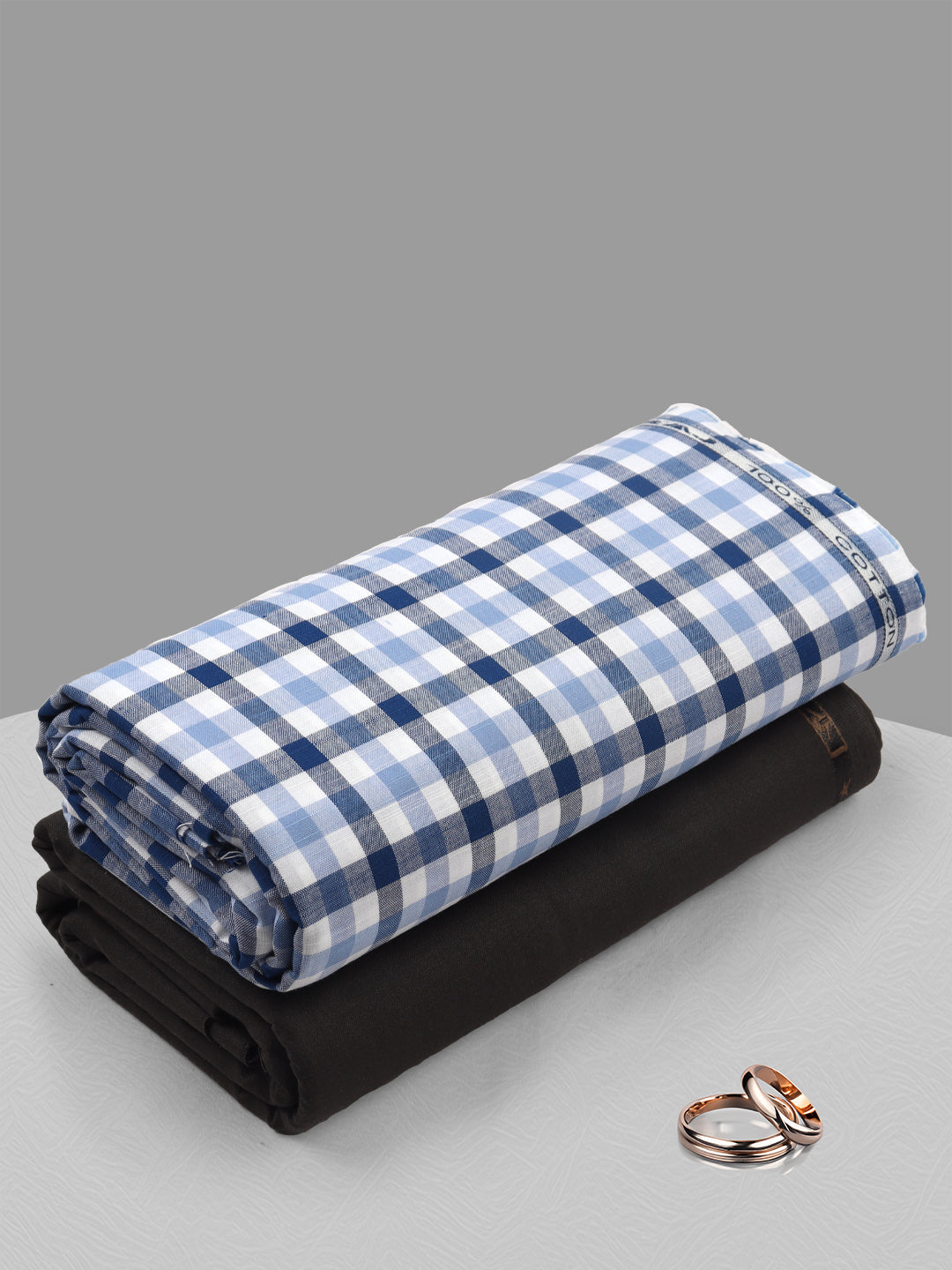 100% Cotton Checked Shirting & Suiting Gift Box EM64
