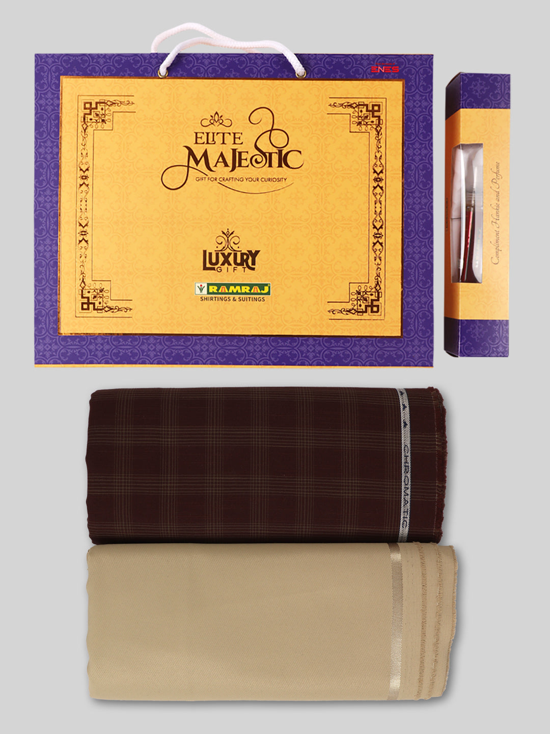 Men 100% Cotton Checked Shirting & Suiting Gift Box EM38